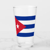 Kuba-Flagge Glas (Vorderseite)