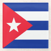 Kuba-Flagge Glasuntersetzer (Vorderseite)