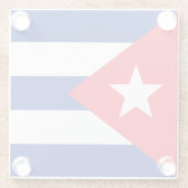 Kuba-Flagge Glasuntersetzer (Rückseite)