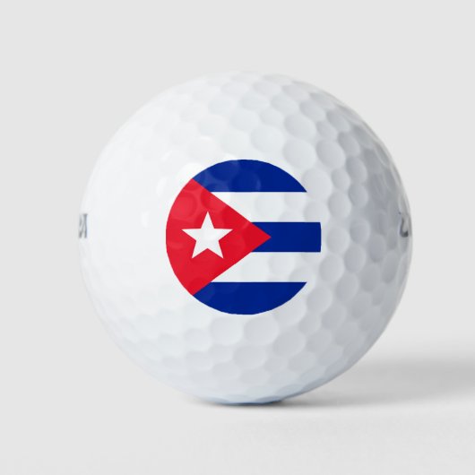Kuba-Flagge Golfball (Vorderseite)