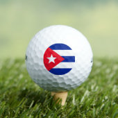 Kuba-Flagge Golfball (Insitu T-Shirt)