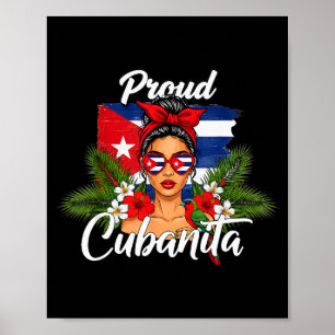 Kuba-Flagge Hispanic Heritage Month Cubanita Unord Poster
