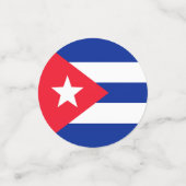 Kuba-Flagge Konfetti (Klein Vorderseite)