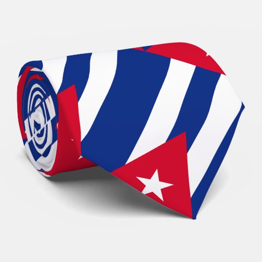 Kuba-Flagge Krawatte (Gerollt)