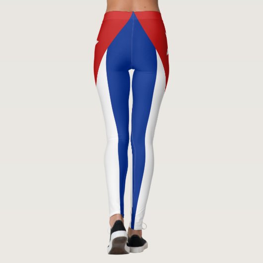 Kuba-Flagge Leggings (Rückseite)