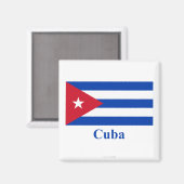 Kuba-Flagge mit Namen Magnet (Vorderseite/Rückseite)
