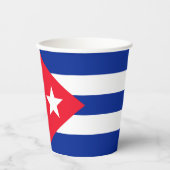 Kuba-Flagge Pappbecher (Vorderseite)