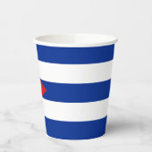 Kuba-Flagge Pappbecher (Links)
