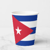 Kuba-Flagge Pappbecher (Vorderseite)