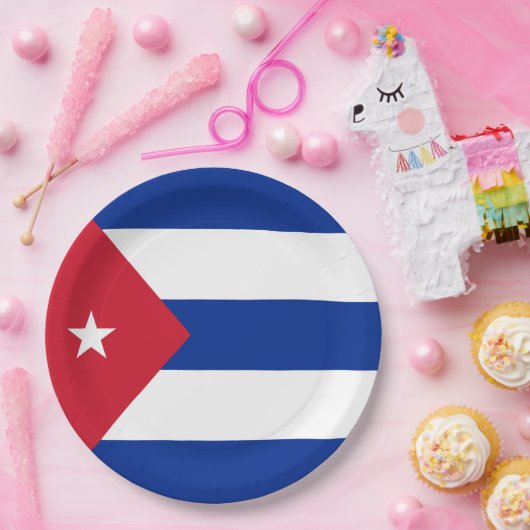 Kuba-Flagge Pappteller (Party)