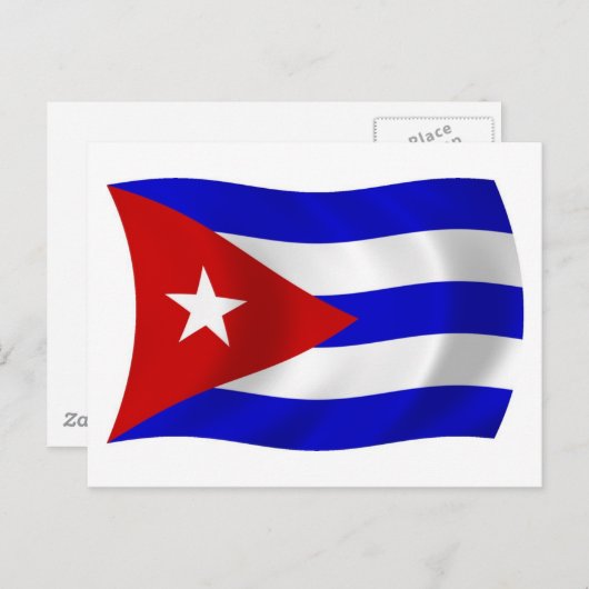 Kuba-Flagge Postkarte (Vorne/Hinten)