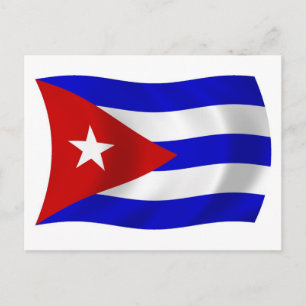 Kuba-Flagge Postkarte