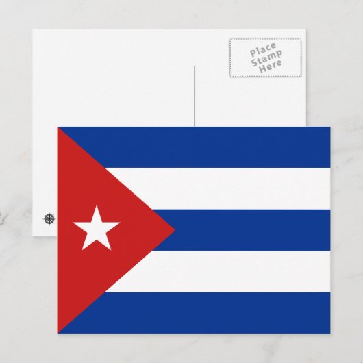 Kuba-Flagge Postkarte (Vorne/Hinten)