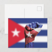 Kuba-Flagge Postkarte (Vorne/Hinten)