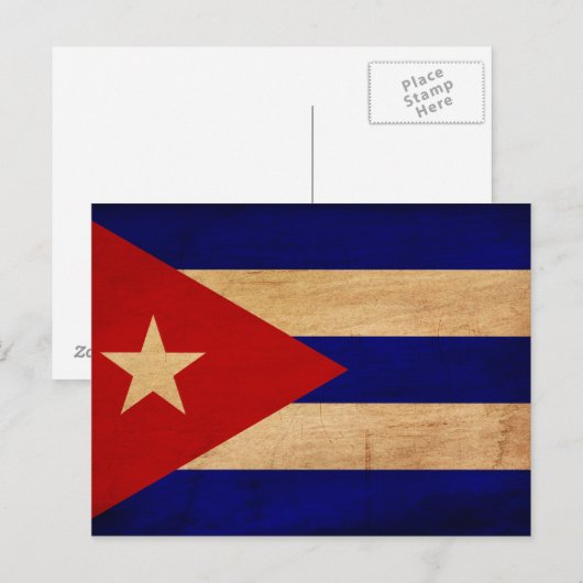 Kuba-Flagge Postkarte (Vorne/Hinten)