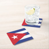 Kuba-Flagge Rechteckiger Pappuntersetzer (Vor Ort)