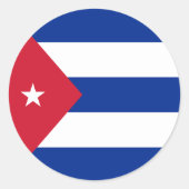 Kuba-Flagge Runder Aufkleber (Vorderseite)