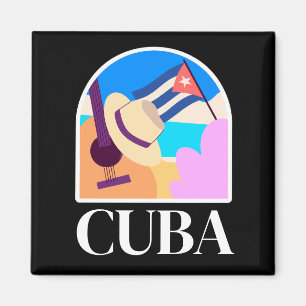 Kuba-Flagge Salsa Vintage Magnet