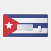 Kuba-Flagge Schreibtischunterlage (Tastatur & Maus)