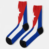 Kuba-Flagge Socken (Linkes Detail)