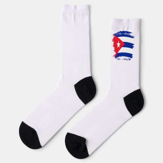 Kuba-Flagge Socken (Linkes Detail)