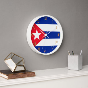 Kuba-Flagge Uhr