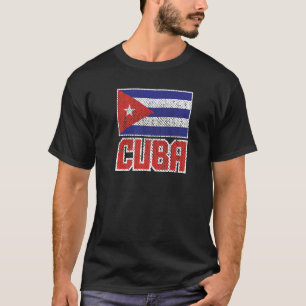 Kuba-Flagge Vintage abgenutzt Retro kubanischer St T-Shirt