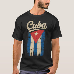 Kuba-Flagge Vintage Retro Grunge Bandera Kubanisch T-Shirt