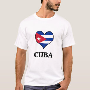 Kuba-Flaggen-Herz-T - Shirt