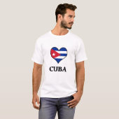 Kuba-Flaggen-Herz-T - Shirt (Vorne ganz)
