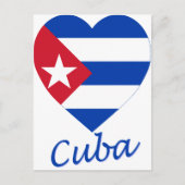 Kuba-Flaggenherz Postkarte (Vorderseite)