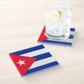 Kuba Glasuntersetzer (Schrägansicht)