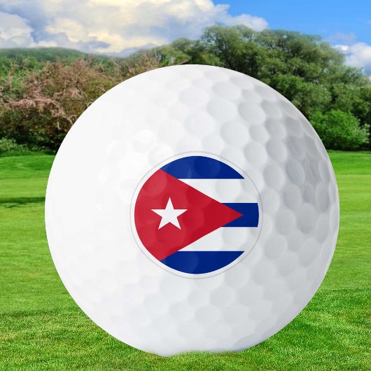 Kuba Golf Balls, kubanische Flaggengolfer / Patrio Golfball