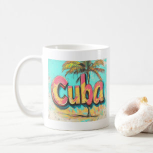 Kuba Graffiti Vibes: Art der Insel Street Kaffeetasse