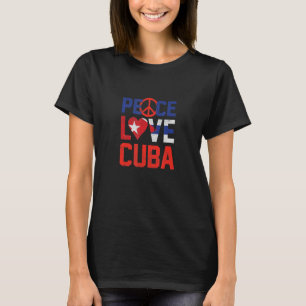 Kuba Grafik Frauen Mädchen Kubanisch Frieden Liebe T-Shirt