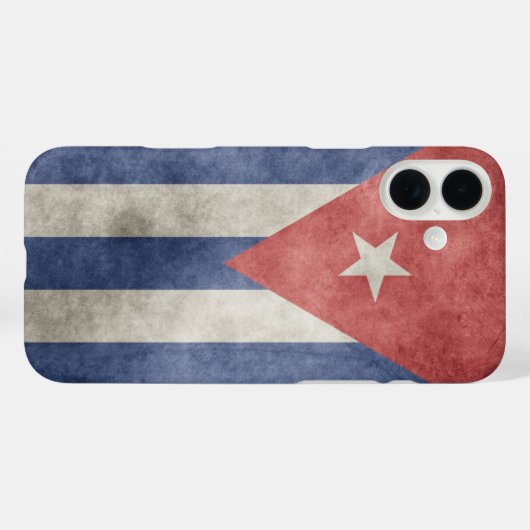 Kuba-Grunge-Flagge Case-Mate iPhone Hülle (Rückseite (Horizontal))