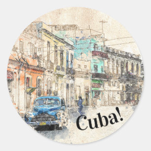 Kuba! Havana Cuba Runder Aufkleber