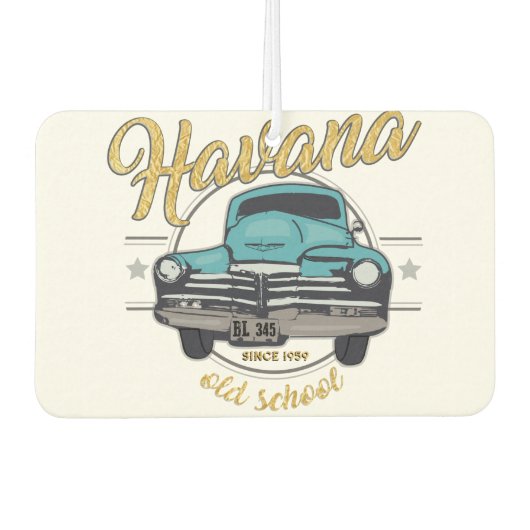 Kuba Havana Kuba Altes Auto Beach Reisen Geschenk Autolufterfrischer (Vorderseite)