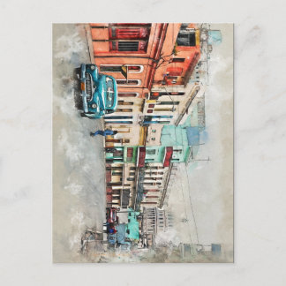 Kuba Havana Kuba Old Car Caribbean Beach Postkarte