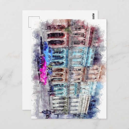 Kuba Havana Kuba Old Car Caribbean Beach Postkarte (Vorne/Hinten)