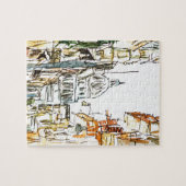 Kuba Havana mit Hauptstadt Puzzle (Horizontal)