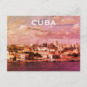 Kuba Havana Vintage Tourismus hinzufügen Postkarte