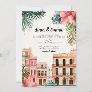 Kuba Havanna Hochzeitseinladung Ziel Hochzeit Einladung