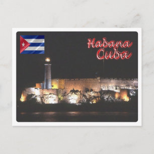 Kuba - Havanna - Leuchtturm - Bei Nacht - Postkarte
