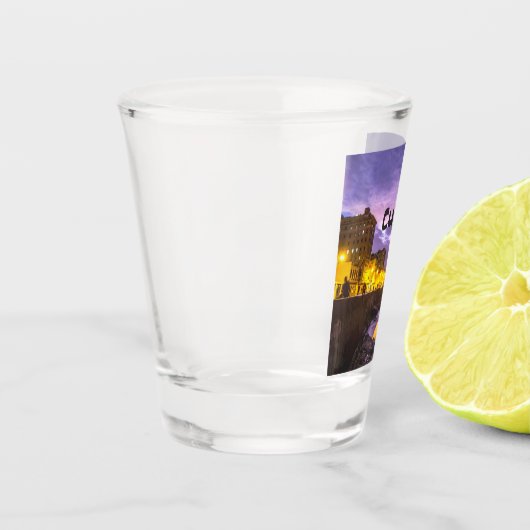 Kuba Havanna Shoreline Stadtlampen nachts Schnapsglas (Links)