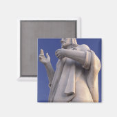Kuba, Havanna, Skulptur Jesu. Magnet (Vorderseite/Rückseite)