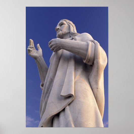 Kuba, Havanna, Skulptur Jesu. Poster (Vorne)