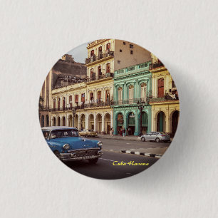 Kuba Havanna Vintag Classic Car City Button