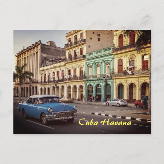 Kuba Havanna Vintag Classic Car City Postkarte (Vorderseite)