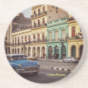 Kuba Havanna Vintage Klassiker Stadtbild Getränkeuntersetzer